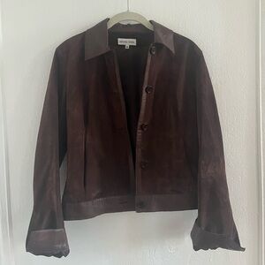 Gerard Darel Brown Suede & Leather Trim Jacket | Luxe French Style